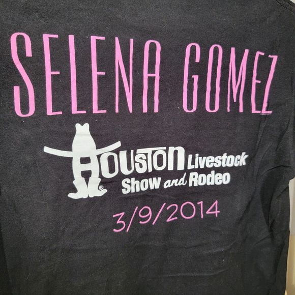 Selena Gomez Graphic Tee Houston Livestock Show & Rodeo Black SS - Size Medium - Picture 3 of 5